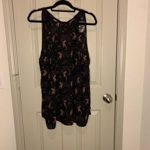 Torrid size 3 tiger tank, tie back